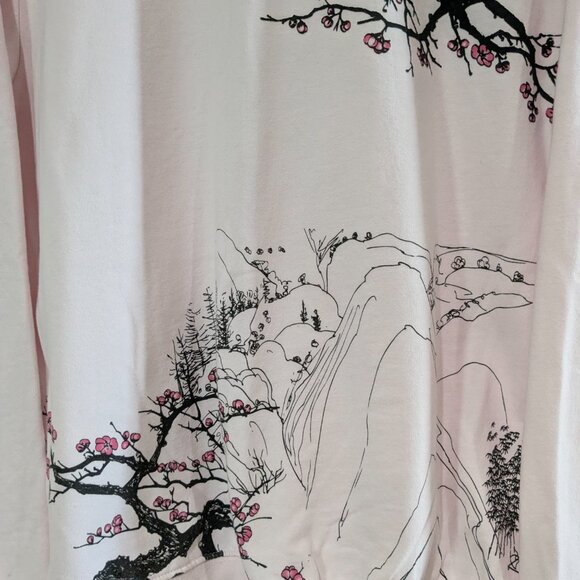 Blind Rooster Women's Pink Japanese Cherry Blossom Sweatshirt, Large, Tsunagari - Picture 3 of 16